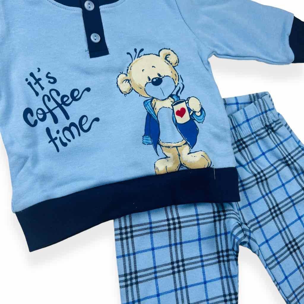 Pyjama chaud en coton pastel