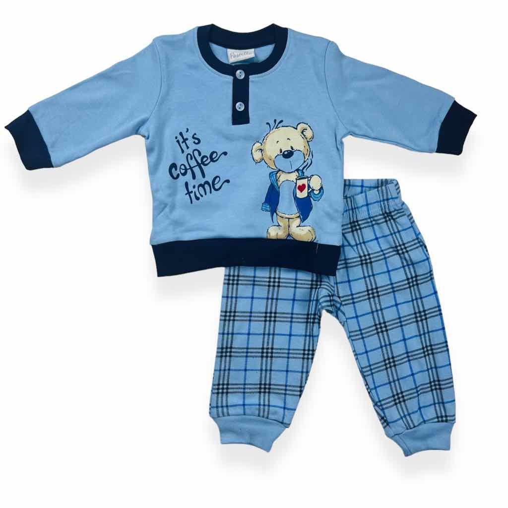 Pyjama chaud en coton pastel