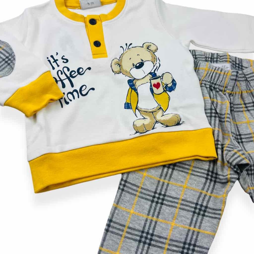 Pyjama chaud en coton pastel