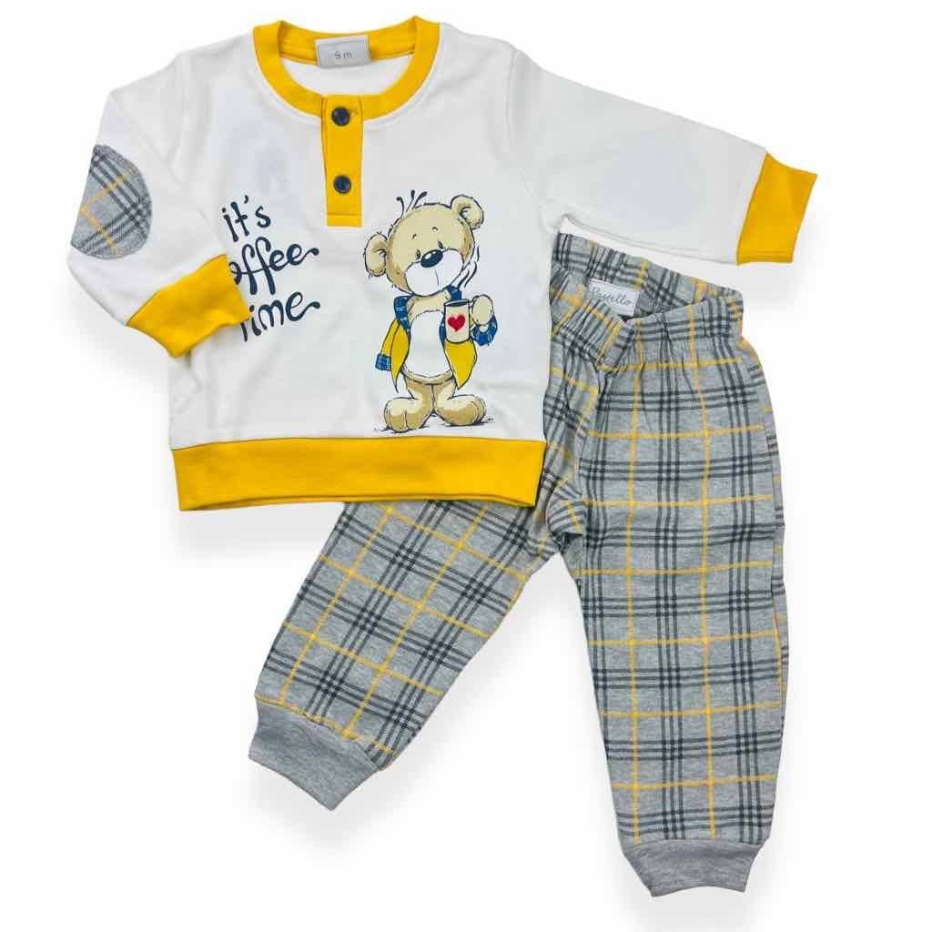 Pyjama chaud en coton pastel
