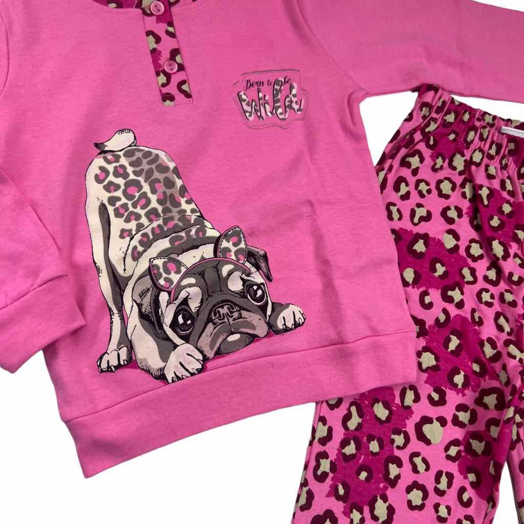 Pyjama chaud en coton pastel
