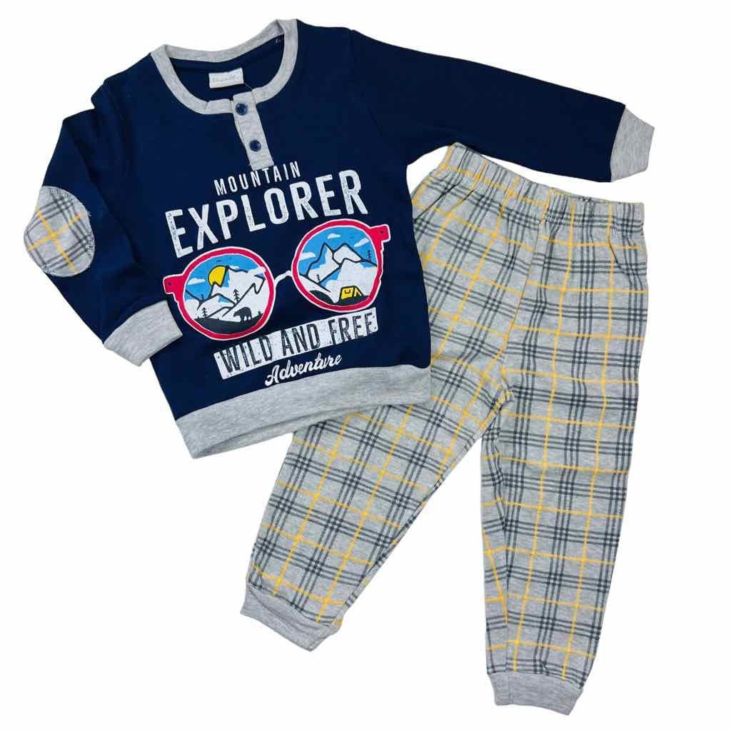 Pyjama chaud en coton pastel