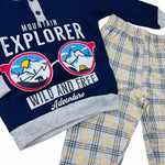Pyjama chaud en coton pastel