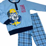 Pyjama chaud en coton pastel
