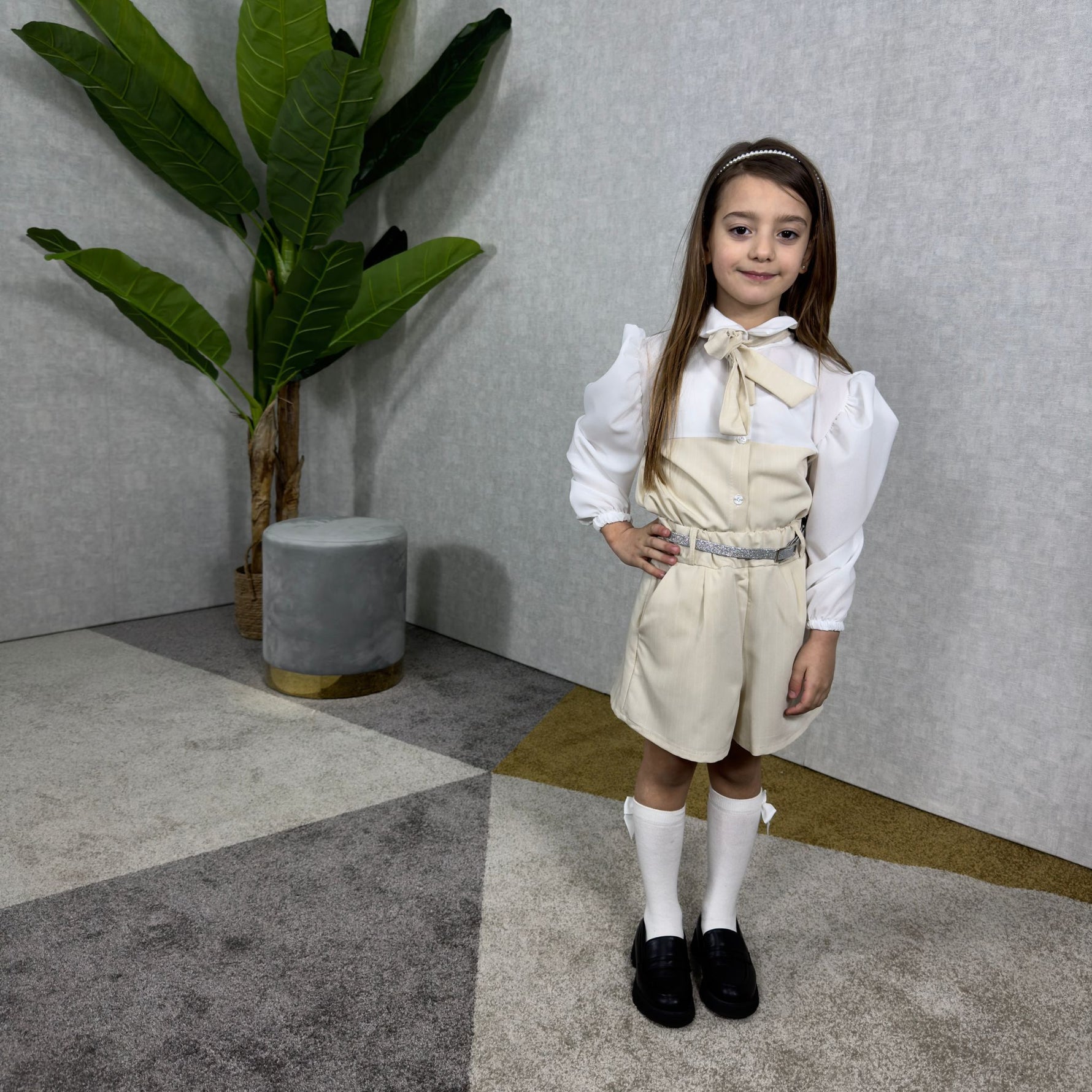 Short Fille Rayé