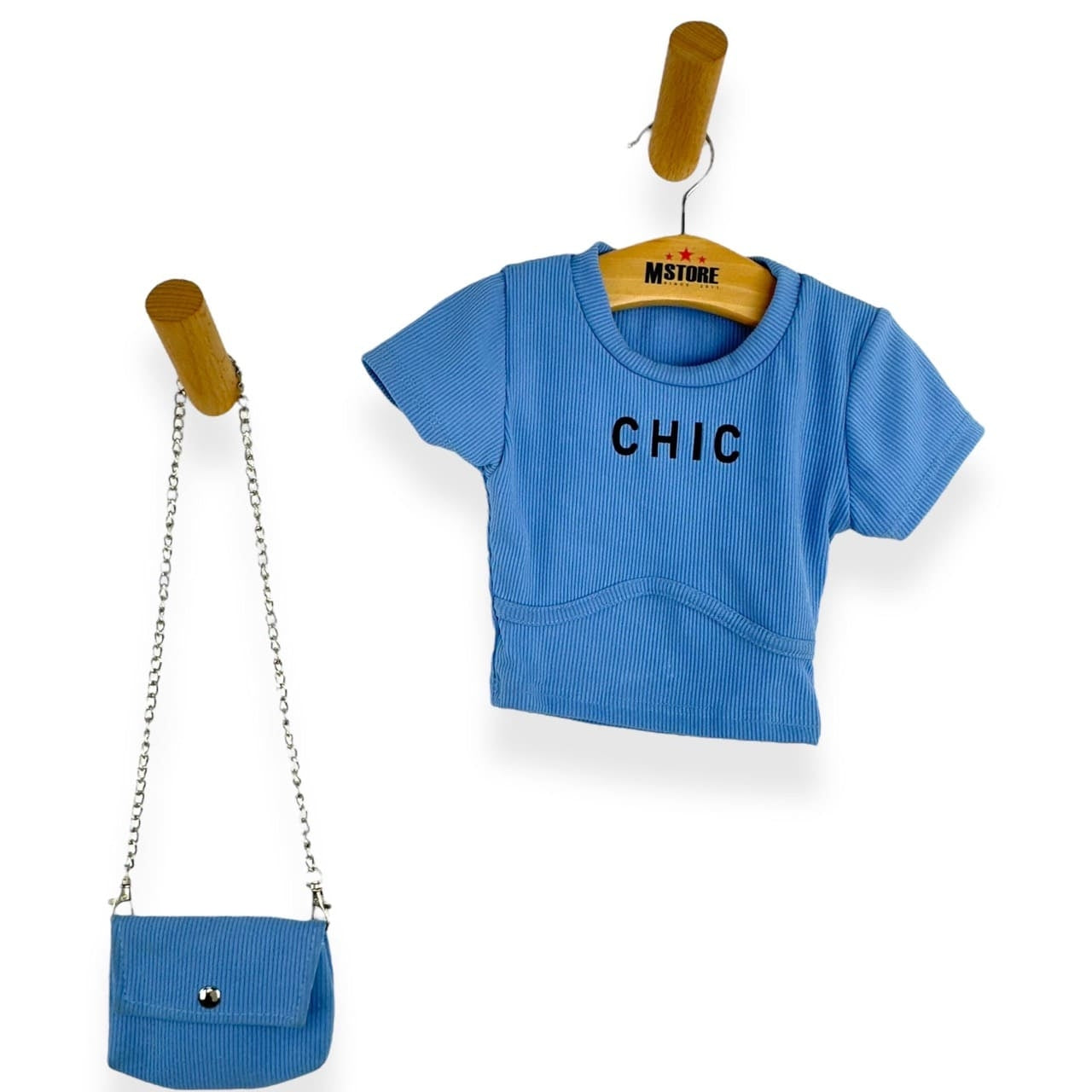 Pull côtelé bébé fille avec sac