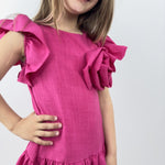 Robe fille avec rosace