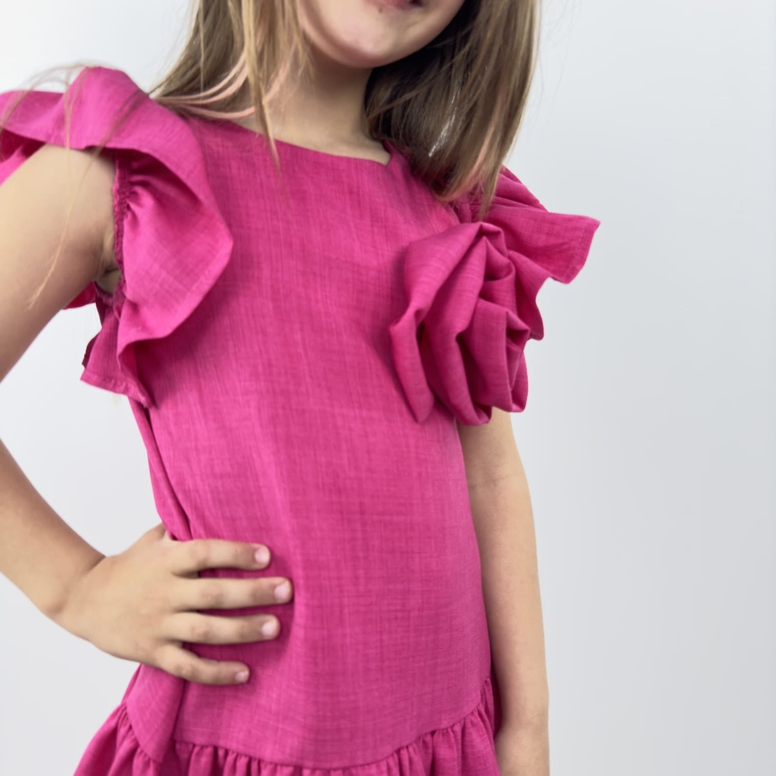 Robe fille avec rosace
