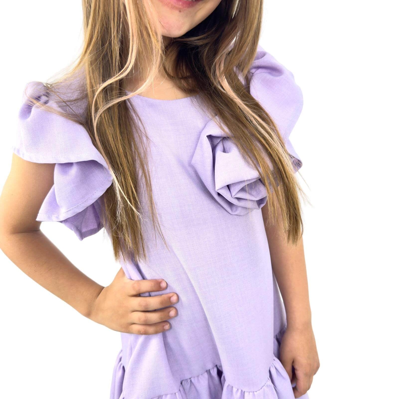 Robe fille avec rosace