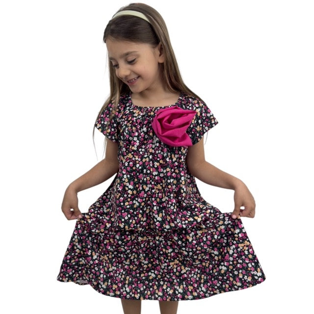 Robe fille avec rosace