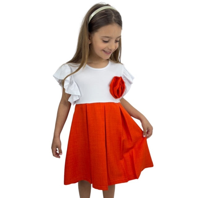 Robe fille avec rosace