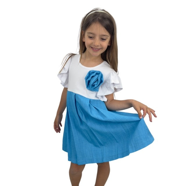Robe fille avec rosace