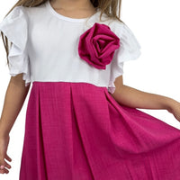 Robe fille avec rosace