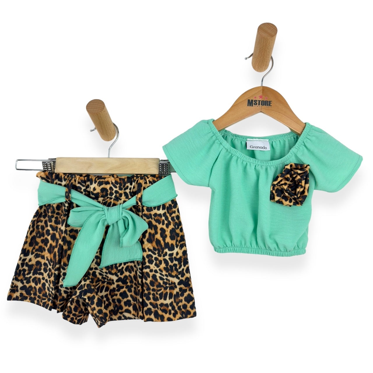 Ensemble imprimé animalier bébé fille