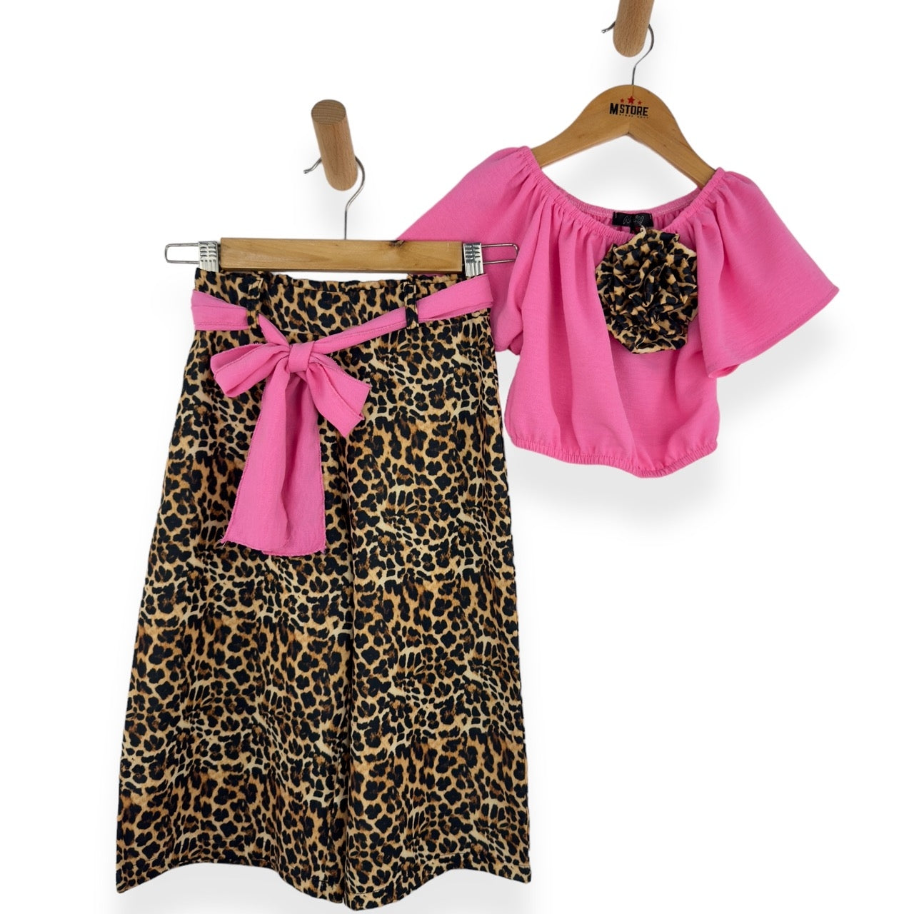 Tenue à imprimé animalier pour fille