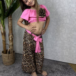 Tenue à imprimé animalier pour fille