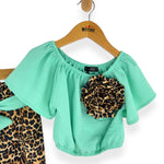 Tenue à imprimé animalier pour fille