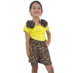 Tenue à imprimé animalier pour fille
