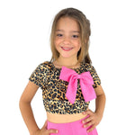 Tenue à imprimé animalier pour fille