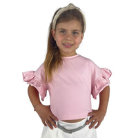 T-shirt fille manches bouffantes