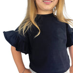 T-shirt fille manches bouffantes