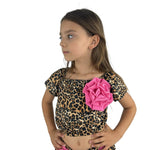 Tenue à imprimé animalier pour fille