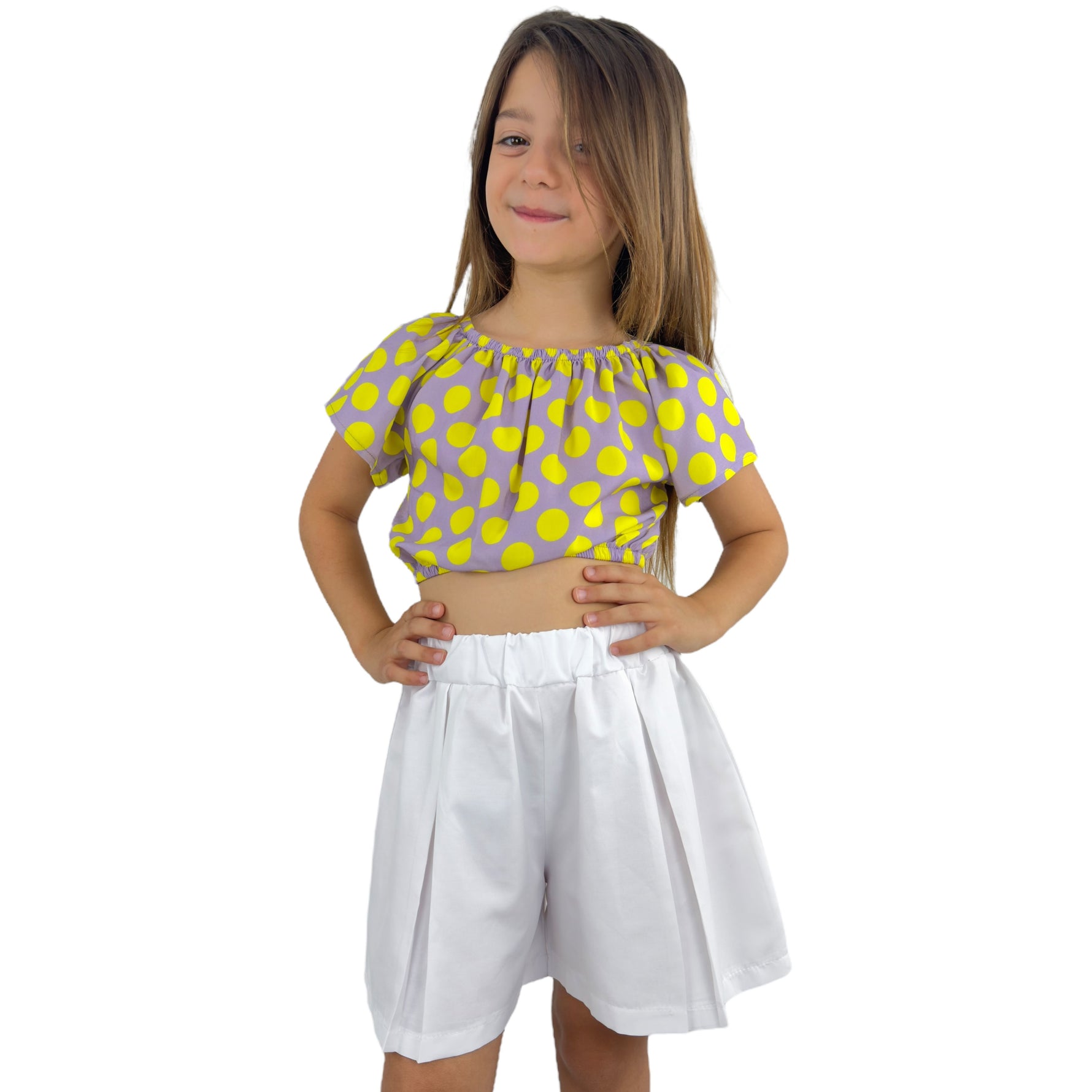 Tenue à pois bébé fille