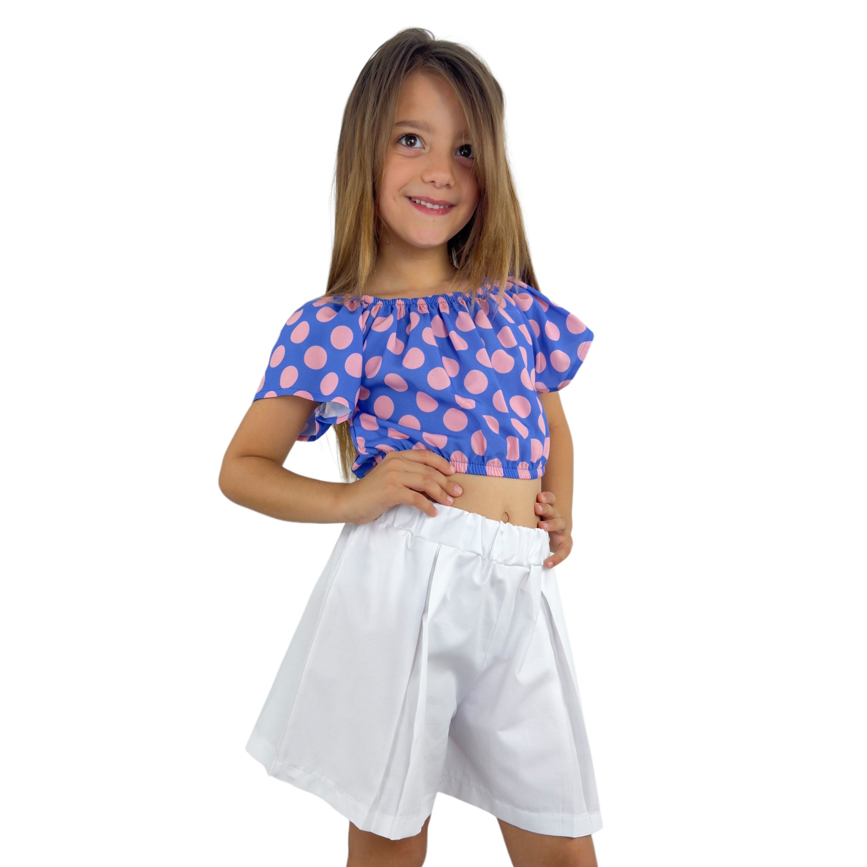 Tenue à pois bébé fille