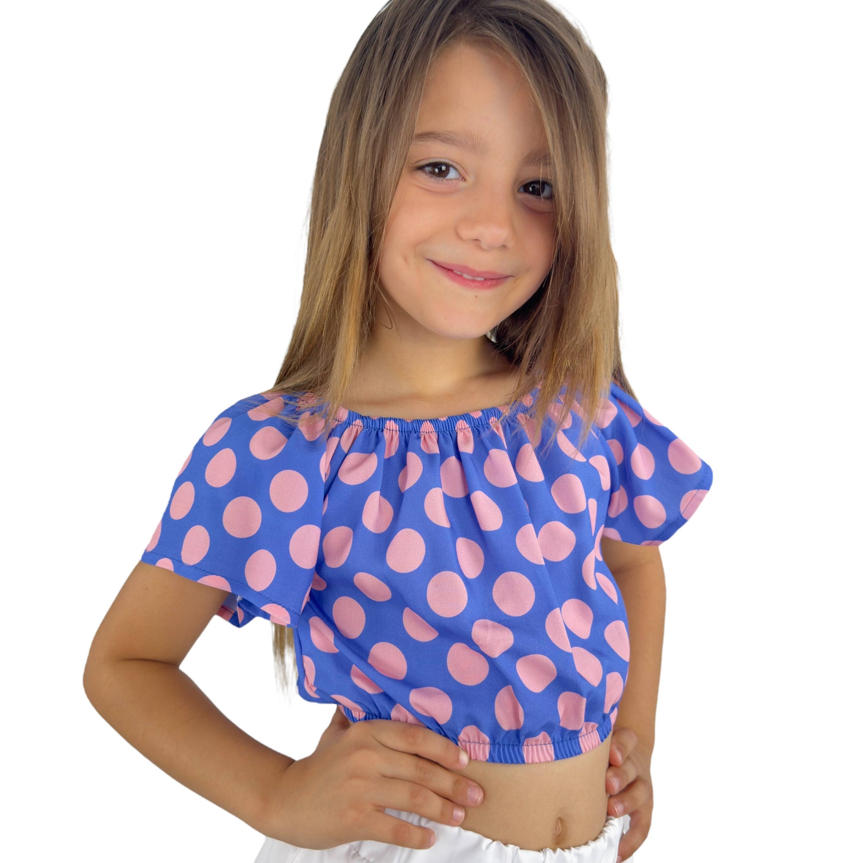Tenue à pois bébé fille
