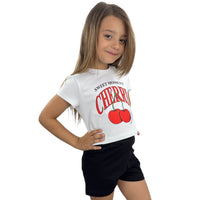 Ensemble cerises en coton petite fille