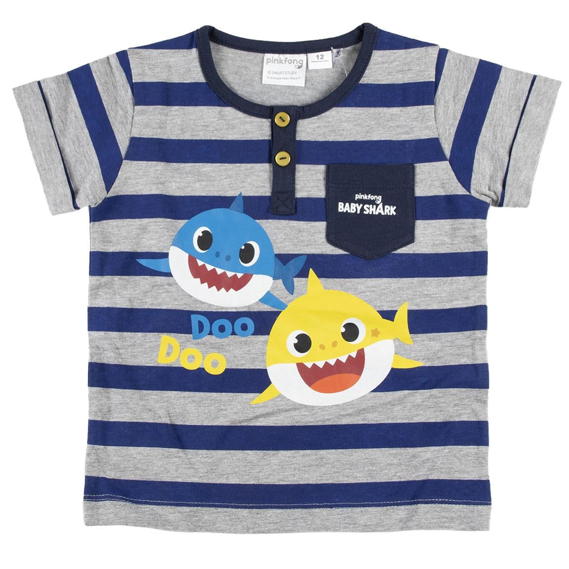 Pyjama court en coton bébé requin