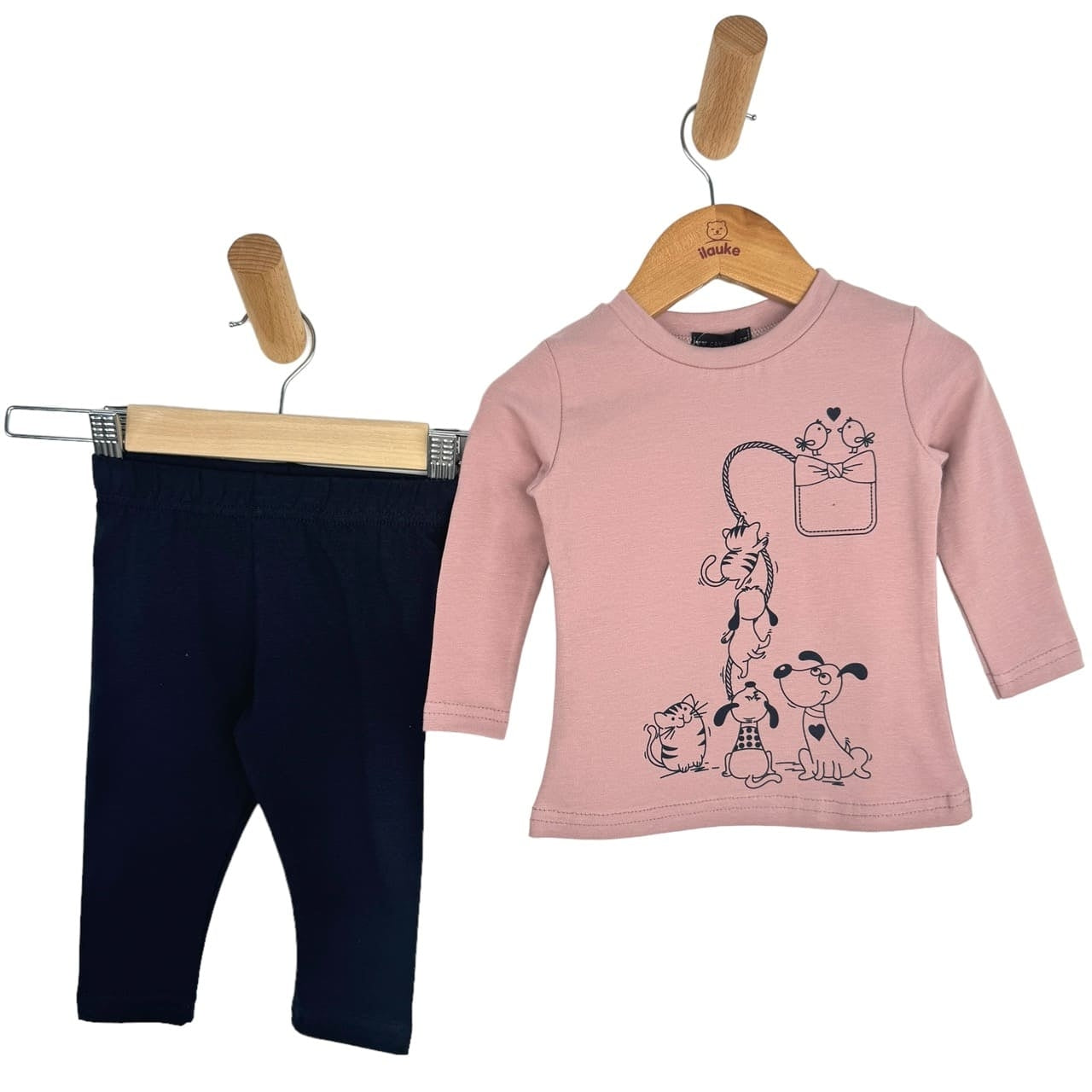 Tenue bébé fille chaude en coton 