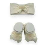 Ensemble bandeau + chaussures en coton chaud 0/6 mois
