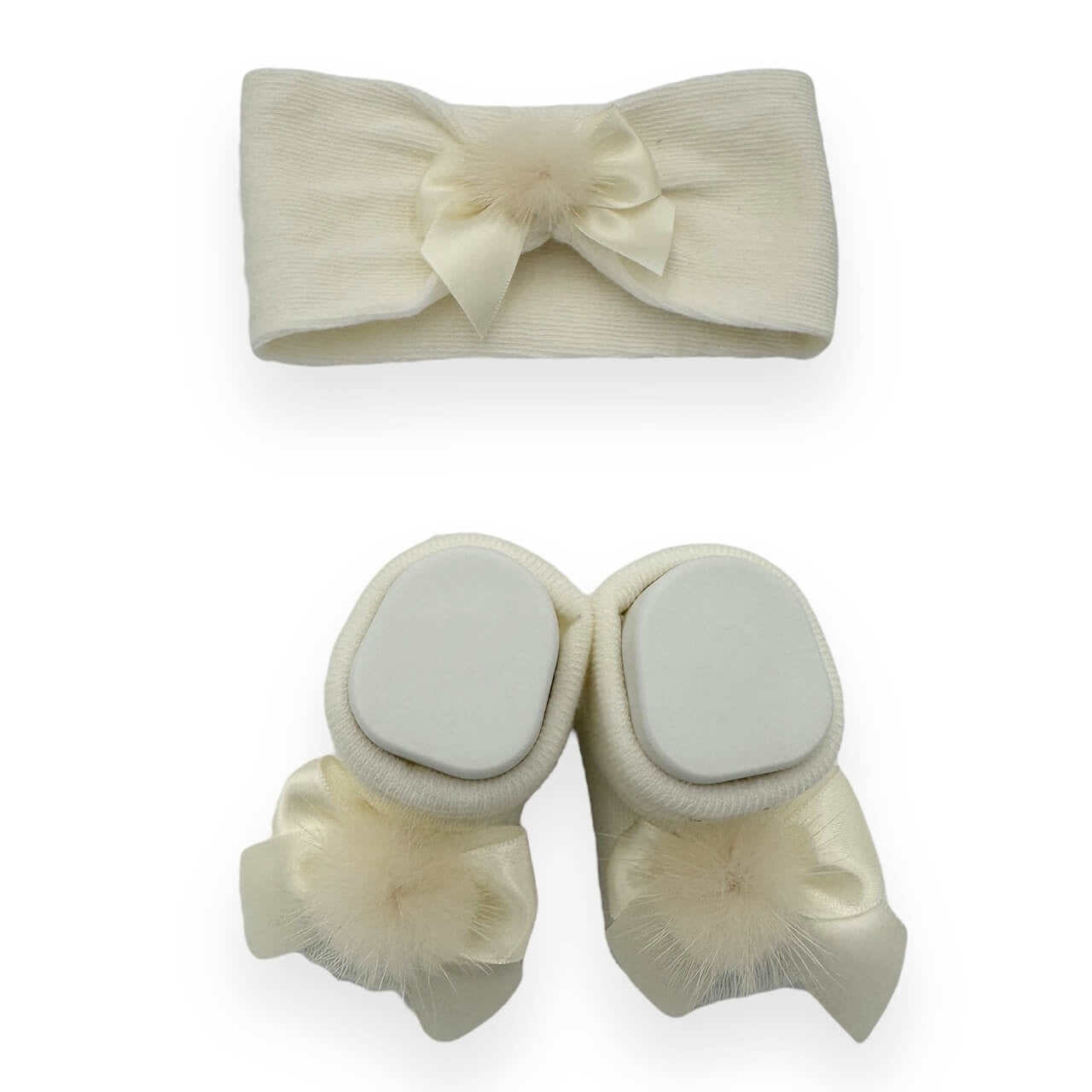 Ensemble bandeau + chaussures en coton chaud 0/6 mois