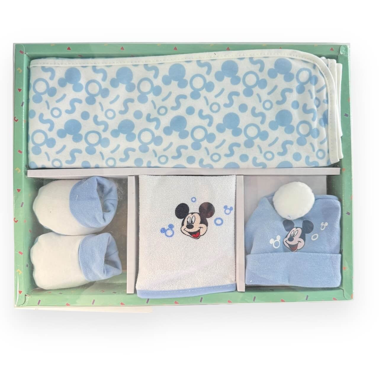 SET Disney bavoir, bonnet, chaussures et couverture