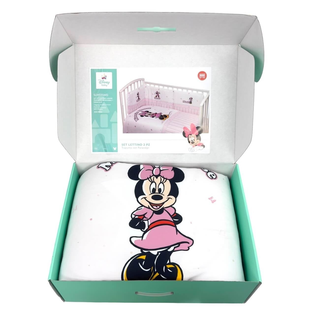 Completo trapunta lettino con paracolpi Microfibra Disney