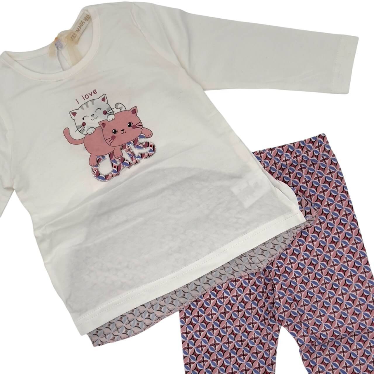 Tenue en coton pour bébé fille