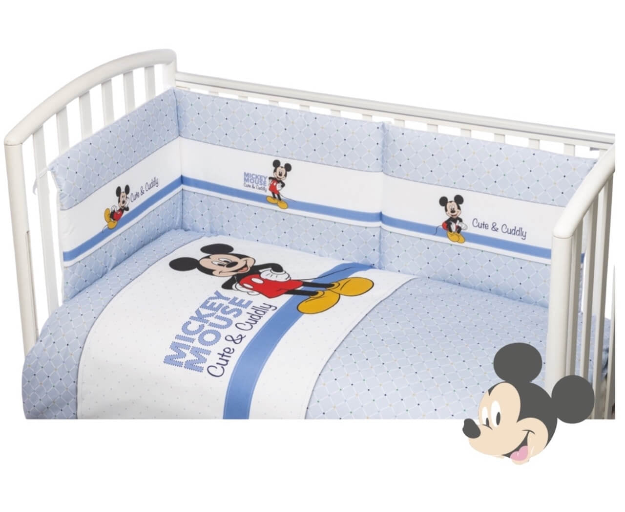 Parure de lit bébé avec tour de lit Disney