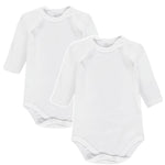 2 Body manches longues en coton blanc chaud Melanie