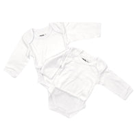 2 Body manches longues en coton blanc chaud Melanie