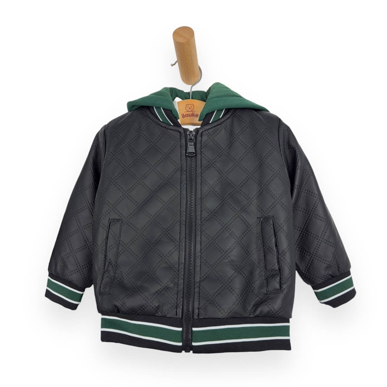 Tenue nouveau-né avec veste en éco-cuir
