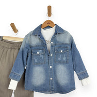 Tenue bébé avec chemise en jean