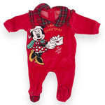 Grenouillère Minnie en chenille de Noël