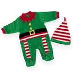 Grenouillère en chenille de Noël elfe nouveau-né