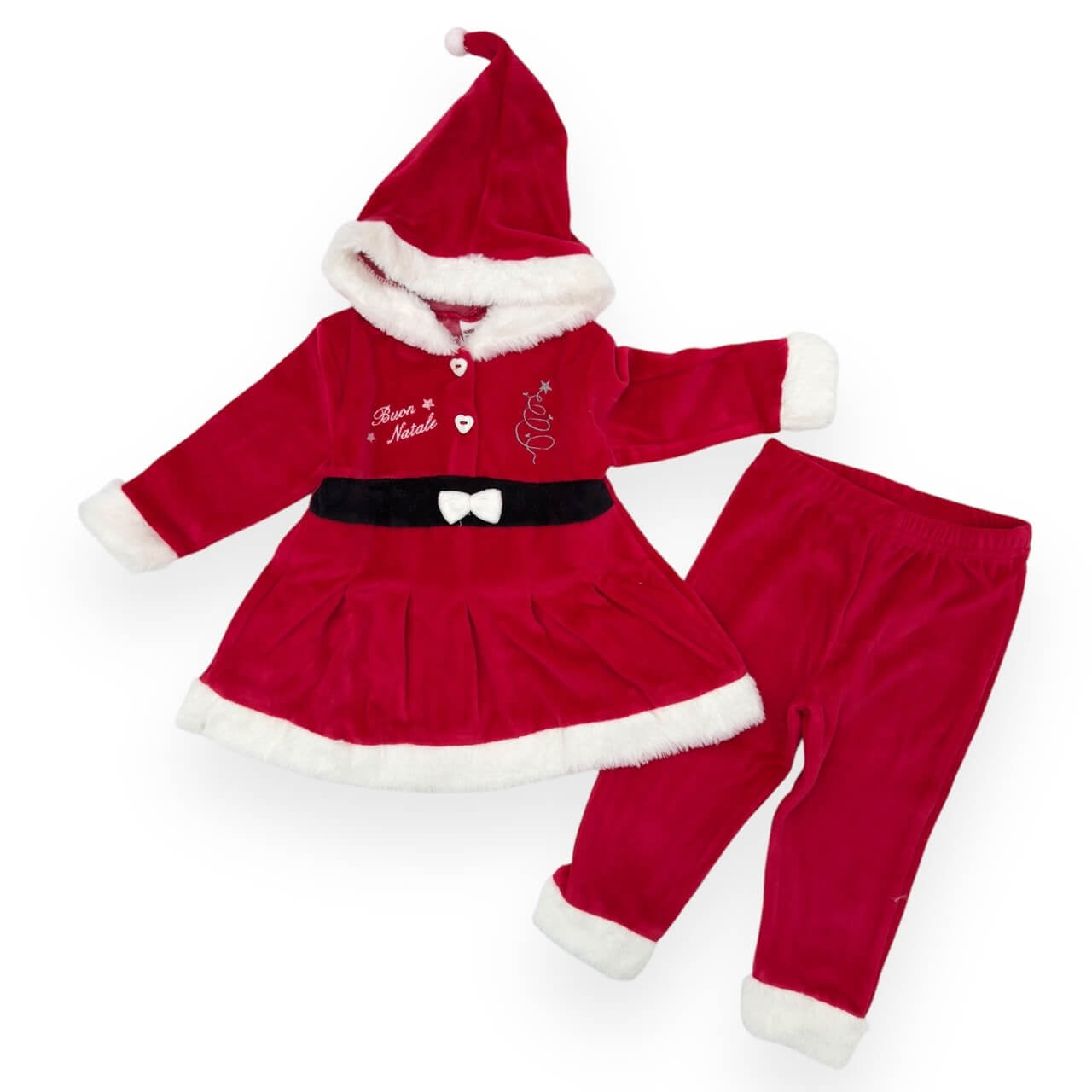 Tenue de Noël en chenille pour bébé fille