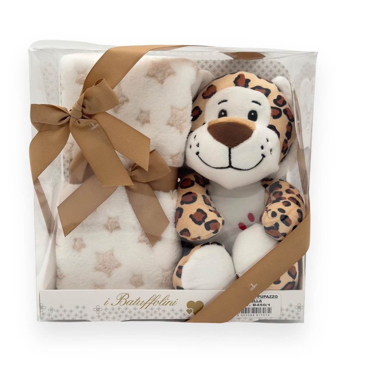 Poussette Batuffolini à carreaux avec marionnette 70x90 cm