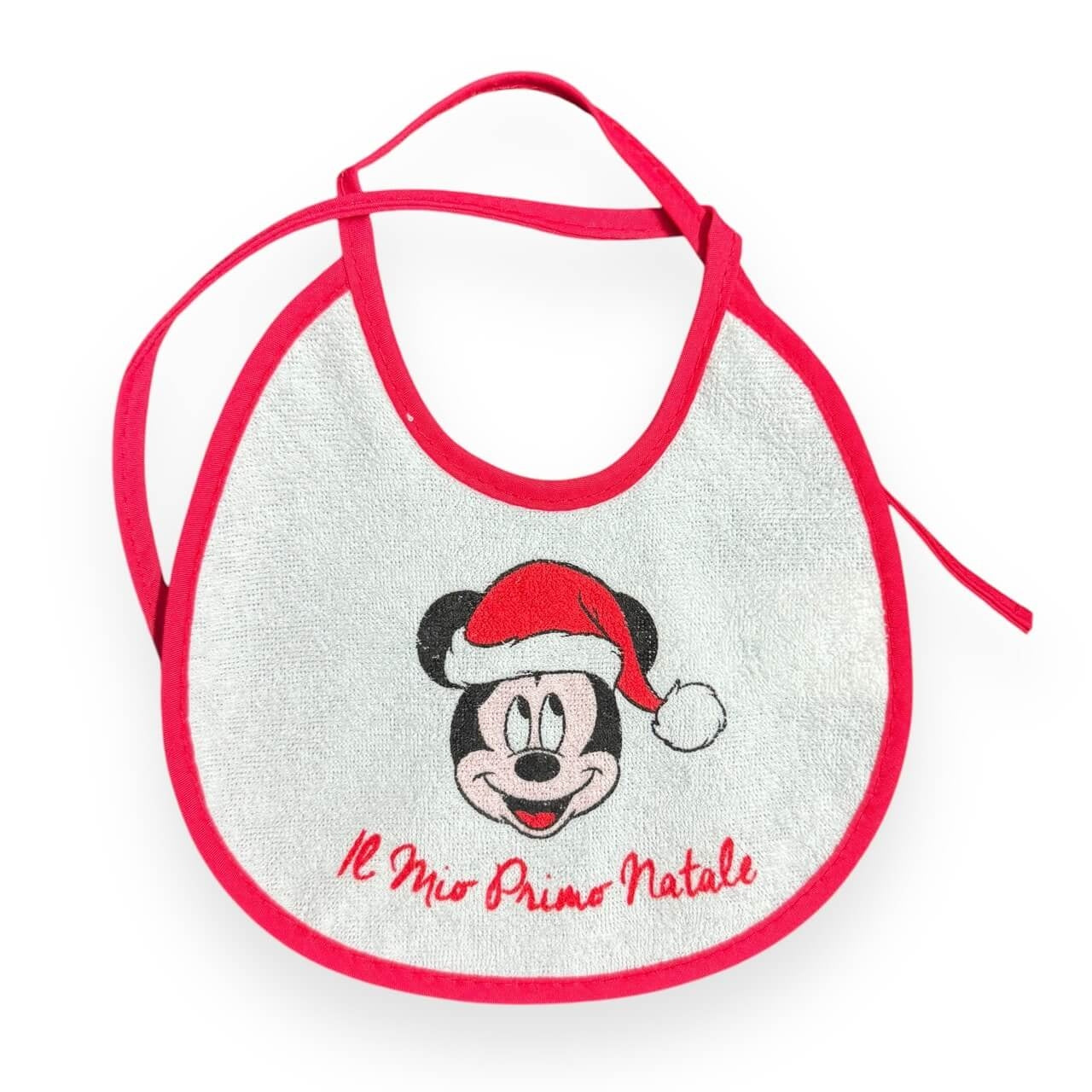 Bavoir de Noël plastifié Mickey Mouse