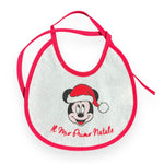 Bavoir de Noël plastifié Mickey Mouse