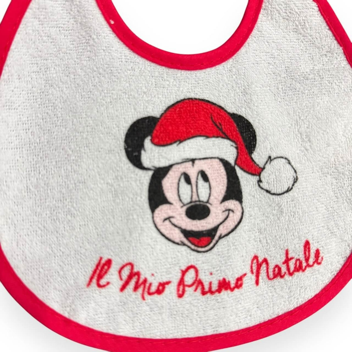 Bavoir de Noël plastifié Mickey Mouse