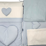 Couette pour lit bébé complète avec draps et tours de lit